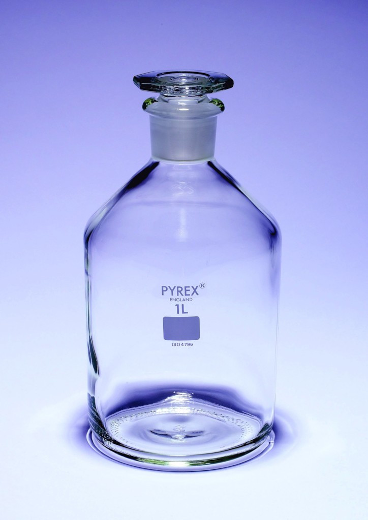 Flacon en verre clair 10 ml avec bouchon de liège 11/14 mm
