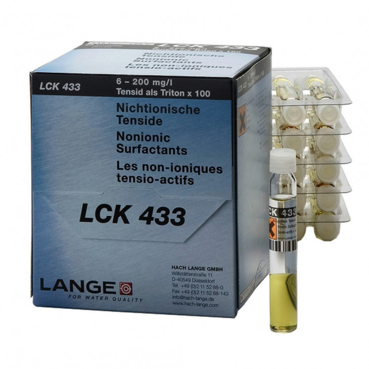 TEST TENSIO ACTIF NON IONIQUE 56-200MG/L LCK433 - PACK 25