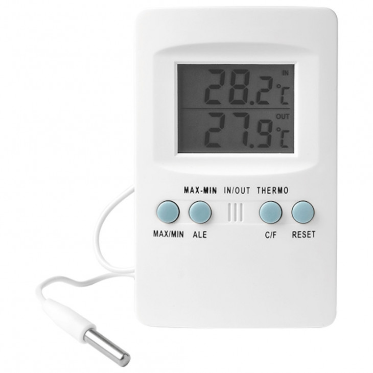 Thermomètre électronique MINI MAXI blanc