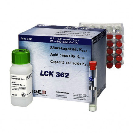 TEST EN CUVE ALCALINITE 0,5-8 MG/L LCK362 - PACK DE 25
