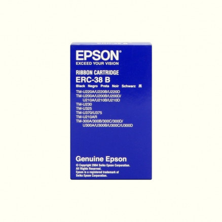 RUBAN ENCREUR NOIR ERC-38B POUR IMPRIMANTE EPSON