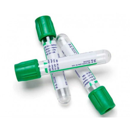 TUBE VACUTAINER HEPARINE DE LITHIUM 13X75MM 4ML - X100