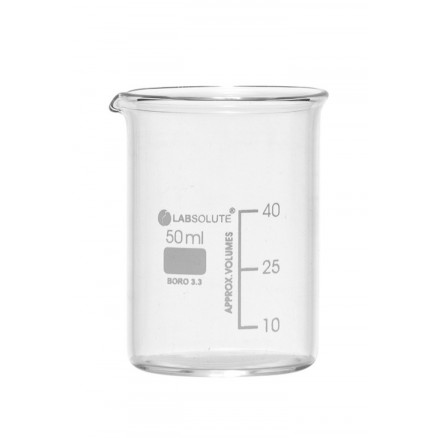 BECHER A BEC FORME BASSE VERRE BOROSILICATE GRADUE 250ML -X10