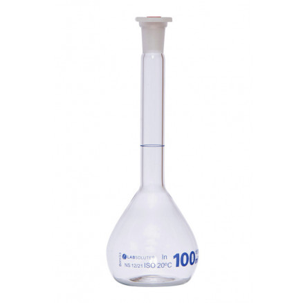 FIOLE JAUGEE VERRE CLAIR CL.A BOUCHON EN PE CN12/21 100ML