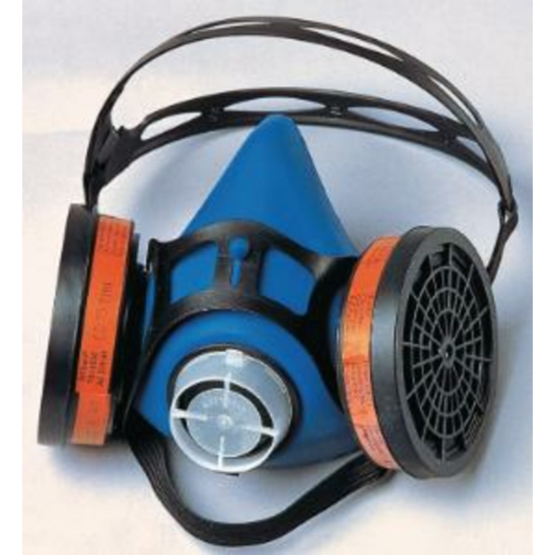 Demi-masque respiratoire réutilisable – Respirateur chimique ANUNU avec  filtres/lunettes contre la poussière, les vapeurs de gaz organiques pour